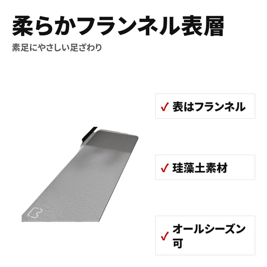 珪藻土キッチンマット 45×180cm 滑り止め付・ウォッシャブル 特長