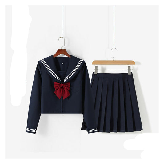 JK制服セット ブルーリボン ブレザー×チェックスカート 長袖・半袖
