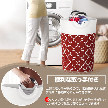 82L大容量 折りたたみランドリーバスケット 防水・おしゃれな収納かご
