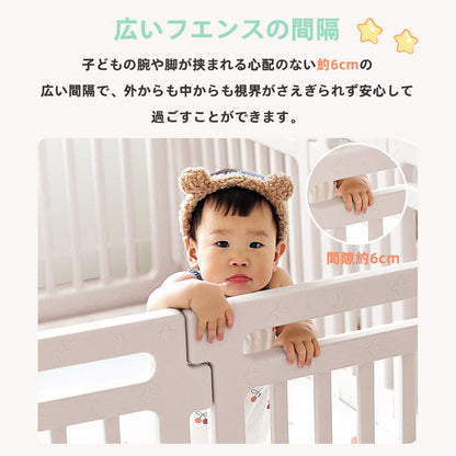 ベビーサークル ハイタイプ 折りたたみ式 プレイペン 180×200cm