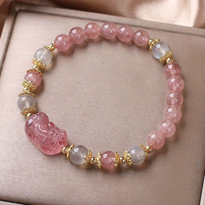ストロベリークォーツ 天然石ブレスレット 6mm パワーストーン WRTA-BR-456
