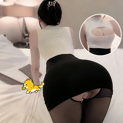 上品シルエットのセクシースリップセット キャバドレス・イベント衣装