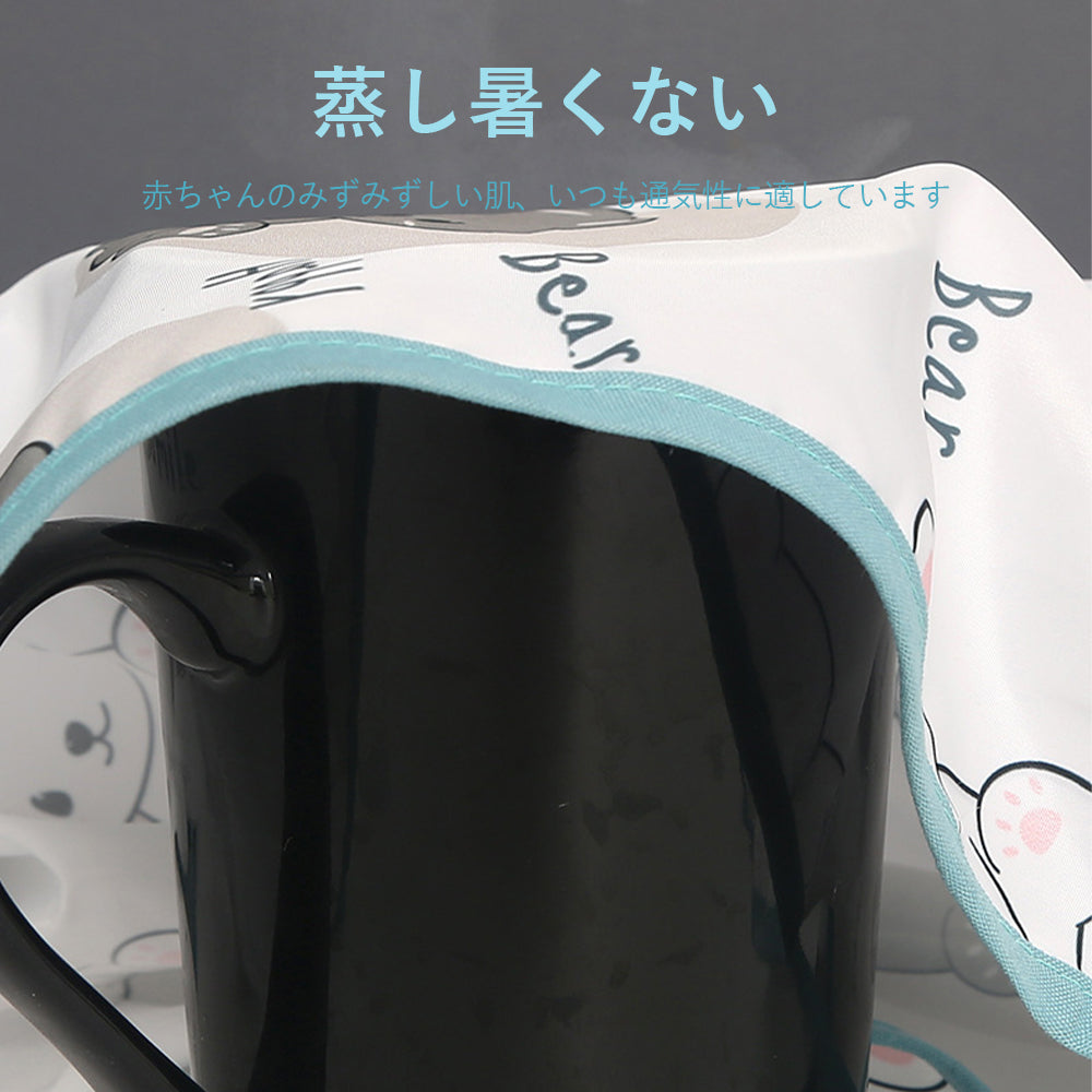 長袖お食事エプロン 食べこぼし対策 撥水加工 ベビー・幼児用