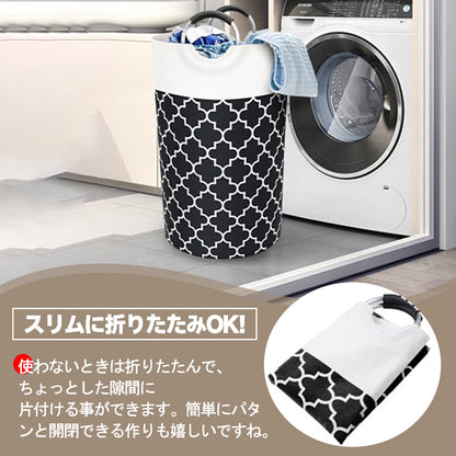 82L大容量 折りたたみランドリーバスケット 防水・おしゃれな収納かご