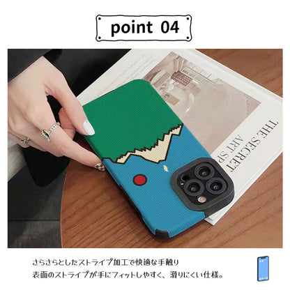 山風景アート柄スマホケース 耐衝撃TPU・カメラ保護 iPhone対応