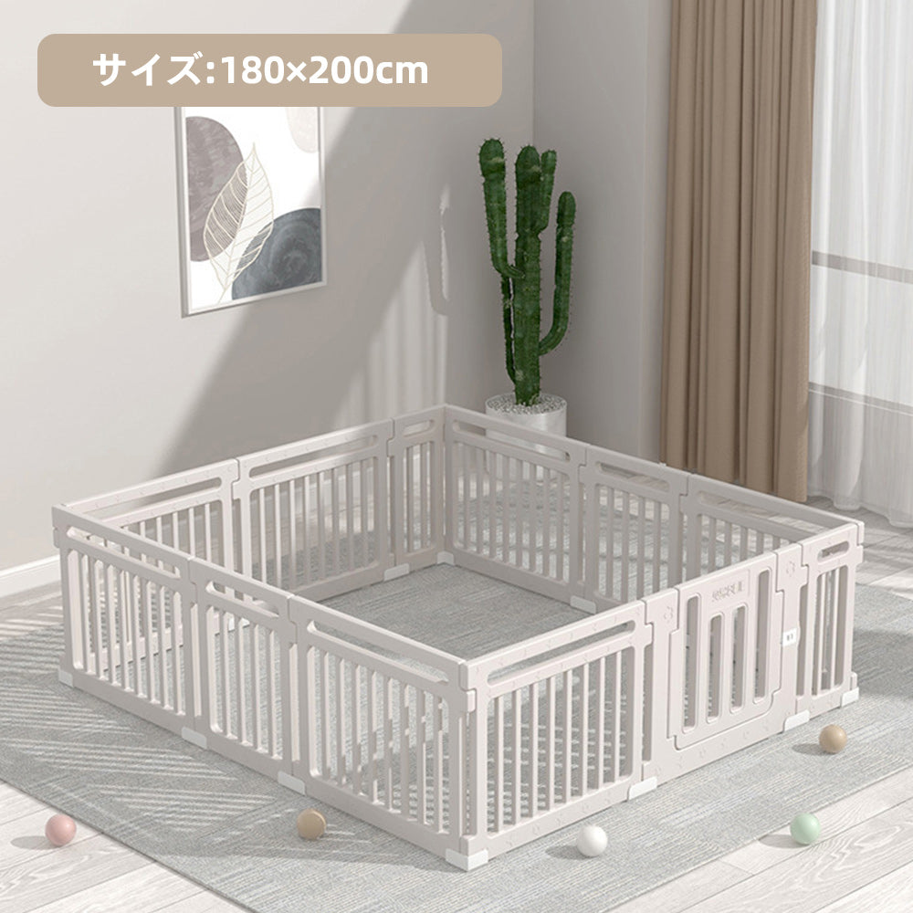 ベビーサークル ハイタイプ 折りたたみ式 プレイペン 180×200cm