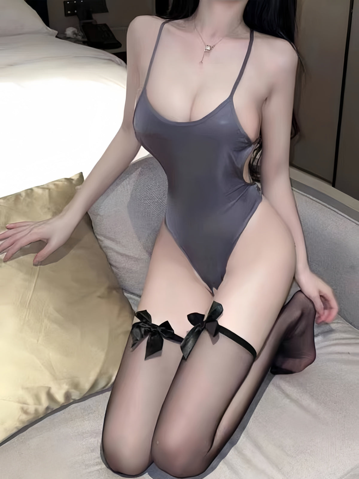 上品シルエットのセクシースリップセット キャバドレス・イベント衣装