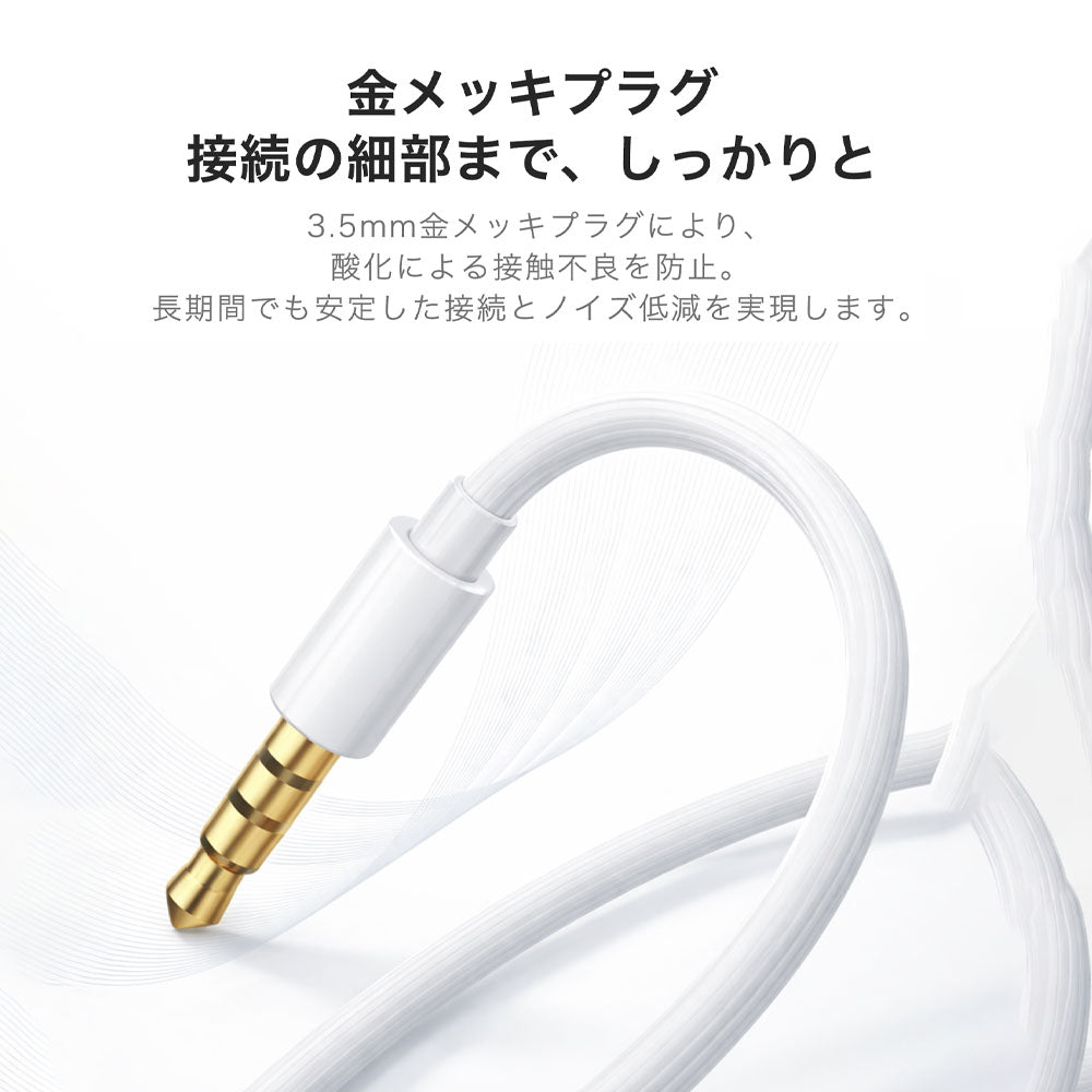 有線イヤホン 高音質 マイク・リモコン付き ノイズ低減 Type-C/USB-A/3.5mm対応 オンライン会議・ゲームにも W135