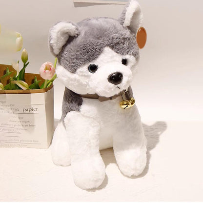 もちもちふわふわ犬のぬいぐるみ抱き枕 添い寝・ソファー用クッション（30-35cm）