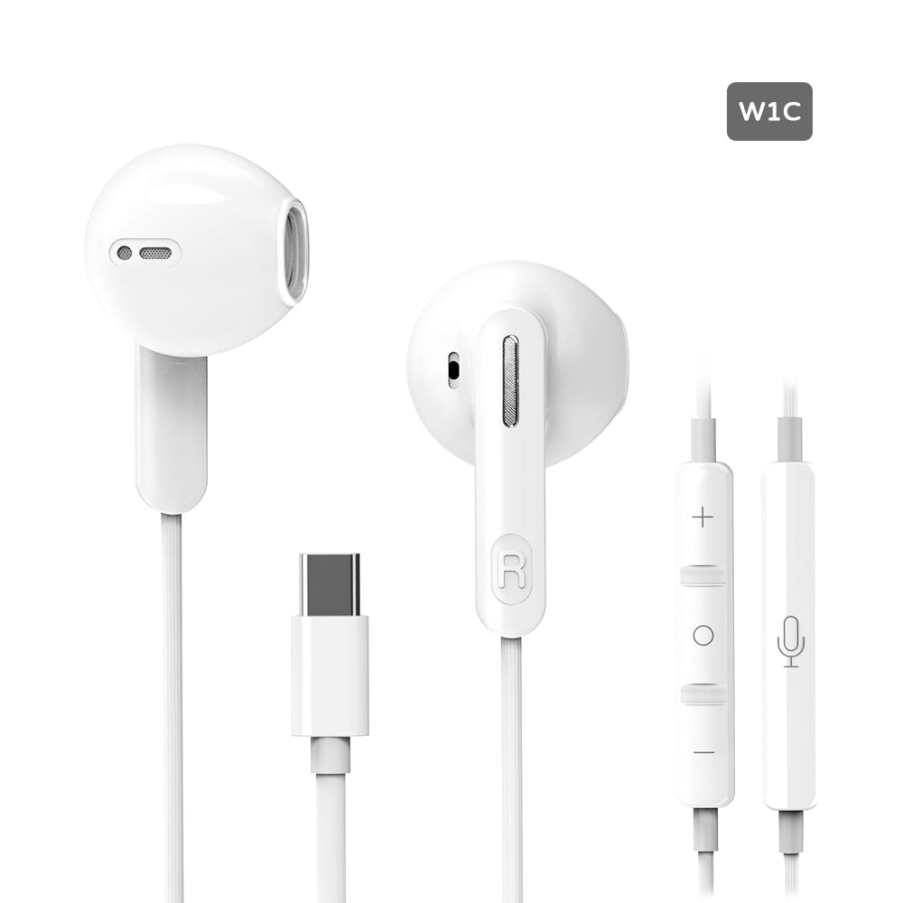 有線イヤホン 高音質 マイク・リモコン付き ノイズ低減 Type-C/USB-A/3.5mm対応 オンライン会議・ゲームにも W135