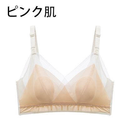 授乳ブラ 前開きワンタッチ ノンワイヤー マタニティブラ クロスオープン