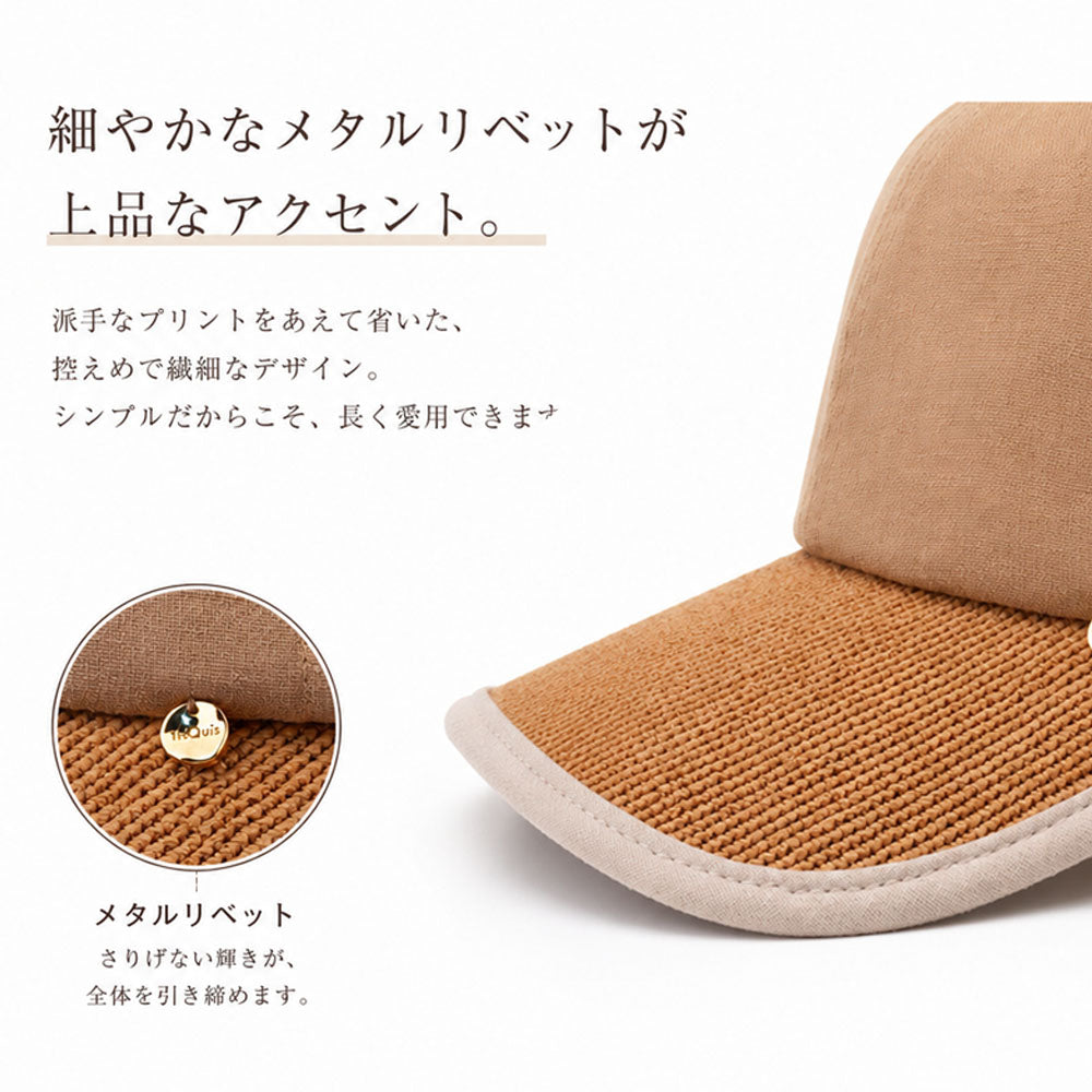 草編みカーブつばキャップ 軽量・通気性・サイズ調整可能 ユニセックス夏帽子 WBGYCUI-02-A