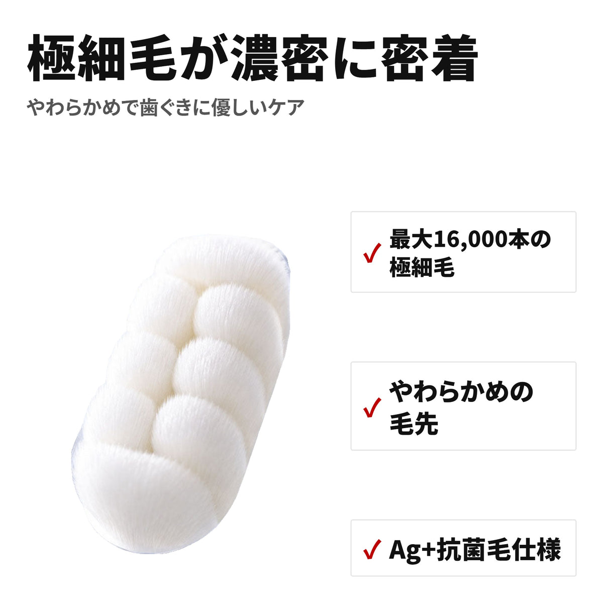 Blanvina もっちり濃密極細毛歯ブラシ 6本セット やわらかめ 歯ぐきに優しいオーラルケア 特長