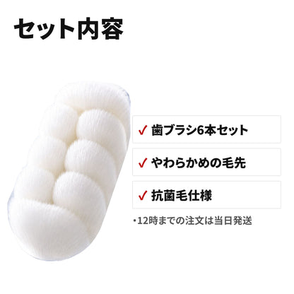 Blanvina もっちり濃密極細毛歯ブラシ 6本セット やわらかめ 歯ぐきに優しいオーラルケア セット内容