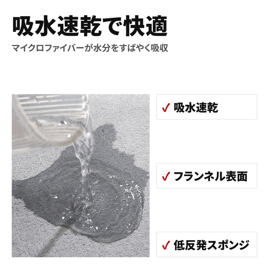 吸水速乾バスマット 北風デザインの足拭きマット 全6色 特長