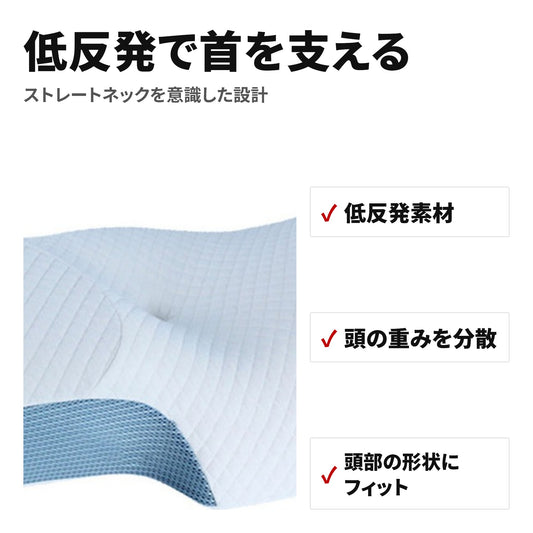 低反発プレミアム快眠枕 ストレートネック対応 特長