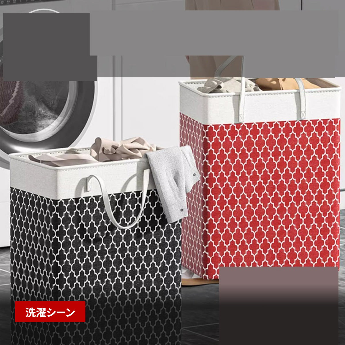 75L大容量 折りたたみランドリーバスケット 防水タイプ 脱衣かご・おもちゃ収納にも 使用シーン