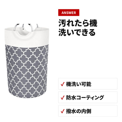 82L 大容量ランドリーバスケット 折りたたみ式 防水収納かご 収納・使い方