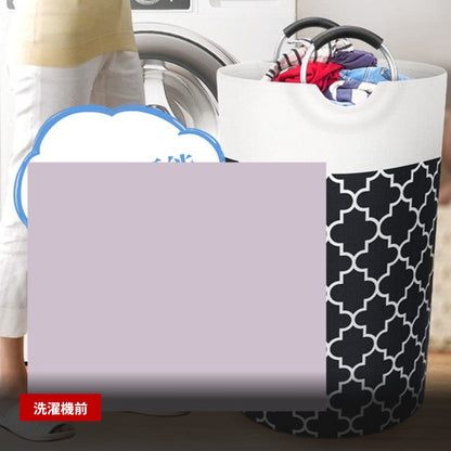 82L 大容量ランドリーバスケット 折りたたみ式 防水収納かご 使用シーン