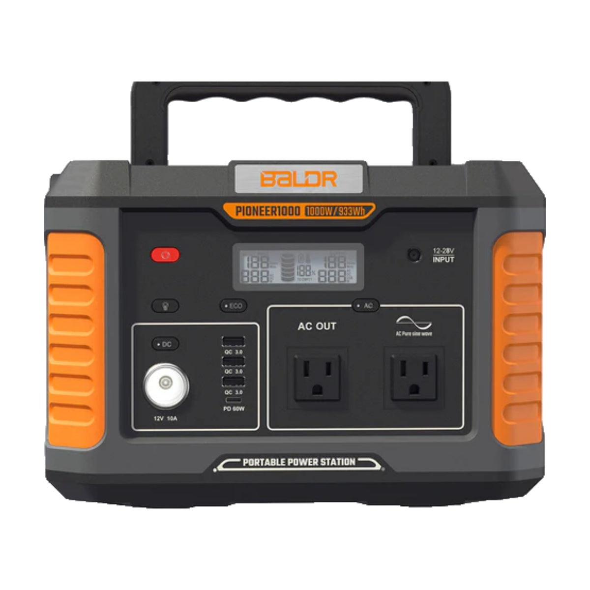 BALDR ポータブル電源 Pioneer1000 933Wh 大容量 純正弦波AC1000W