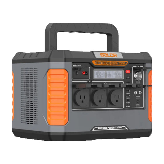 BALDR ポータブル電源 1328Wh / 1500W 大容量蓄電池 停電対策・キャンプ・災害用 PIONEER600 R1003