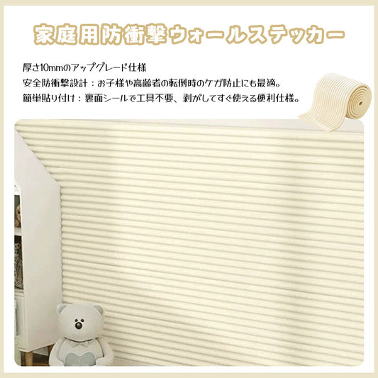 ウォールクッション 壁マット 衝撃吸収 防水・お手入れ簡単 赤ちゃんの安全対策に