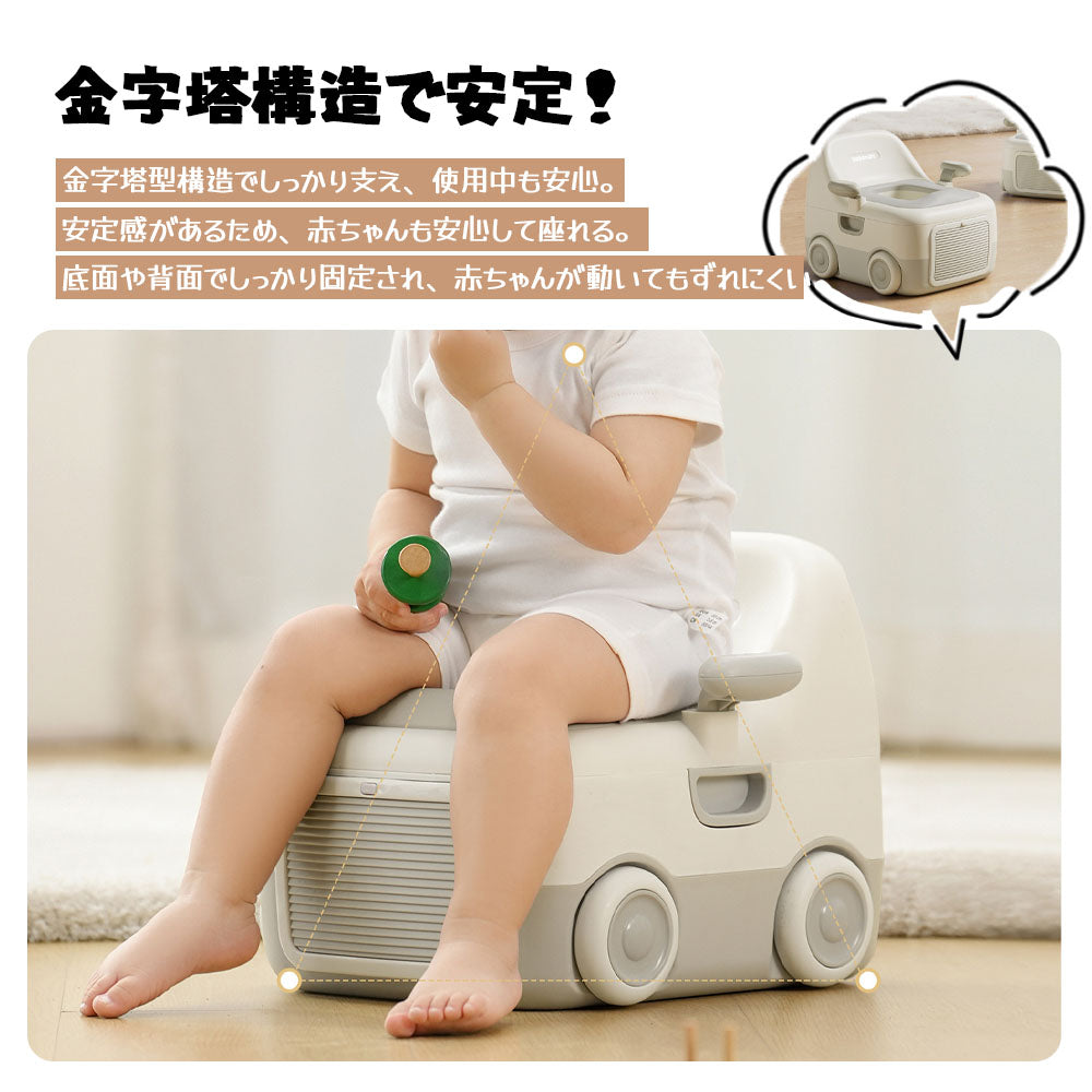 3WAYおまる 子ども用トイレ 補助便座・踏み台にも 飛び散り防止 お手入れ簡単