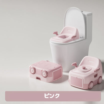 3WAYおまる 子ども用トイレ 補助便座・踏み台にも 飛び散り防止 お手入れ簡単