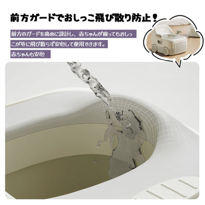 3WAYおまる 子ども用トイレ 補助便座・踏み台にも 飛び散り防止 お手入れ簡単