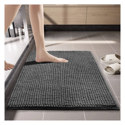 ふわふわ吸水バスマット 40×60cm 滑り止め・丸洗いOK