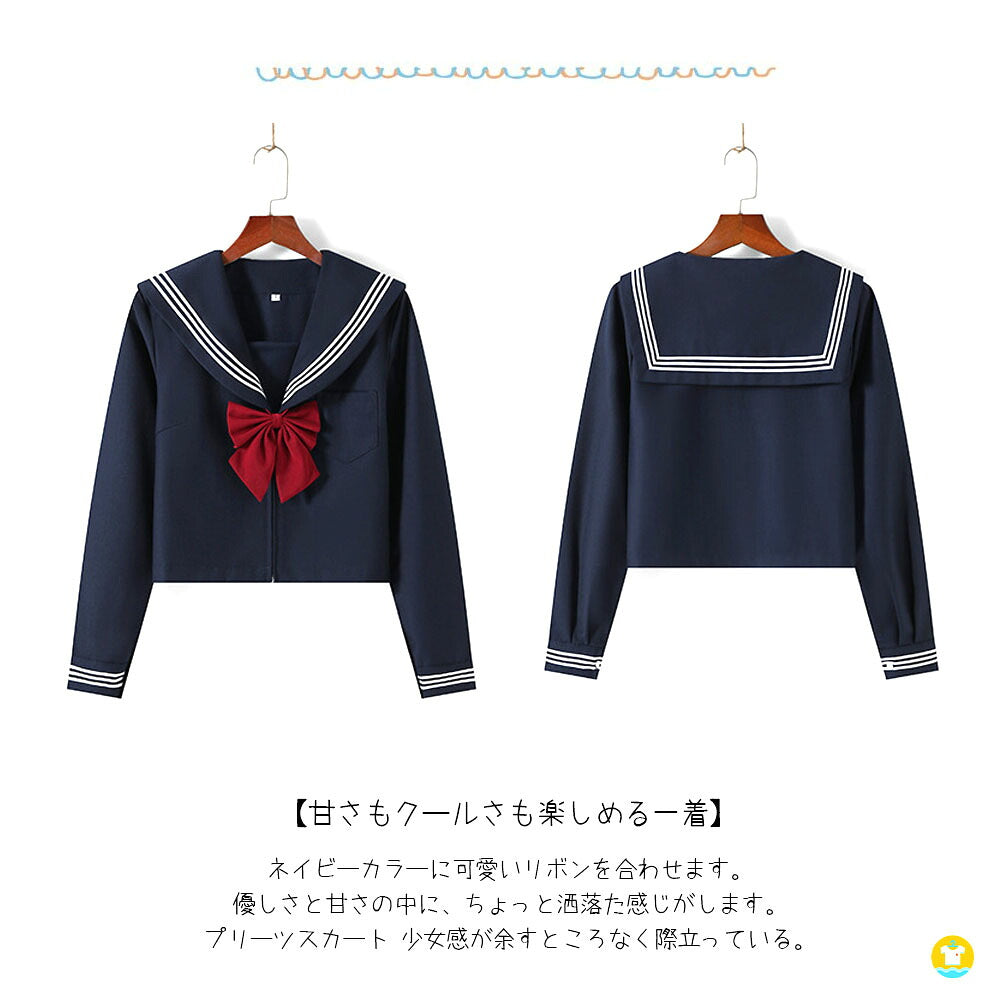 JK制服セット ブルーリボン ブレザー×チェックスカート 長袖・半袖