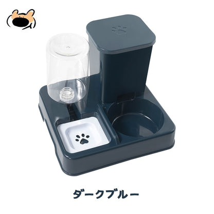 ペット用 自動給水・給餌ボウルセット 15°傾斜デザイン 猫・小型犬向け