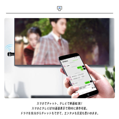ワイヤレスミラーリングレシーバー HDMI接続 1080P対応 iOS/Android/PC対応