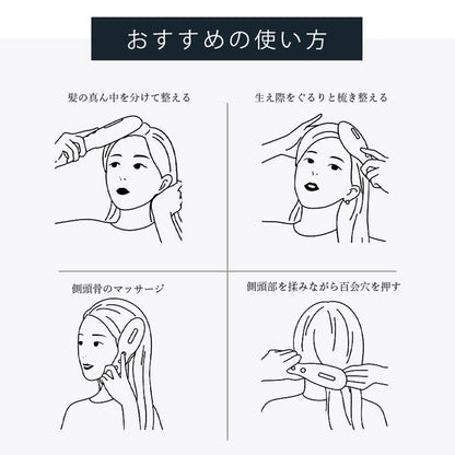 電動頭皮ケアブラシ EMS＋LED搭載 美容液・育毛剤注入対応 防水設計