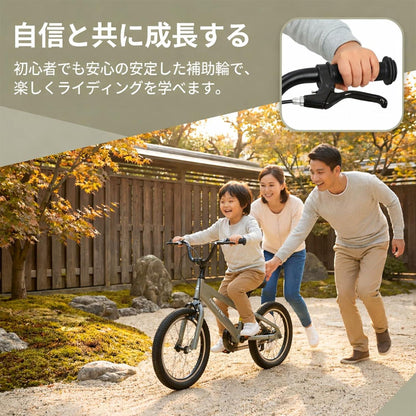 キッズ自転車 14インチ 補助輪付き BMX風デザイン 組立簡単 X0014LV