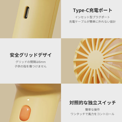 SOTHING 猫爪ミニハンディ扇風機 USB充電式 風量3段階 折りたたみ コンパクト DSHJ-B-2102-JP