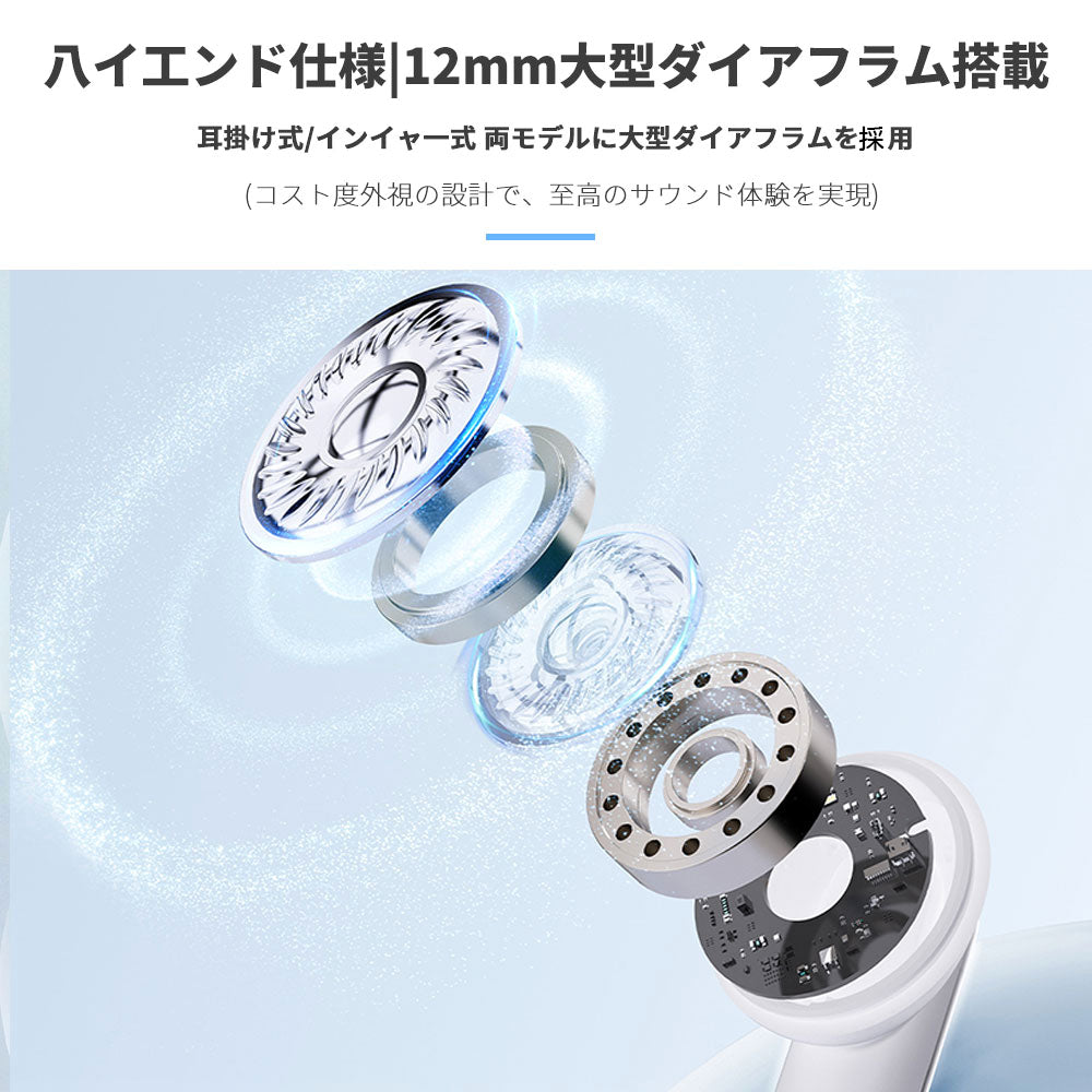 ワイヤレスイヤホン Bluetooth 5.4 Hi-Fi音質 ノイズ低減 LED残量表示 Type-C急速充電 NBQ10