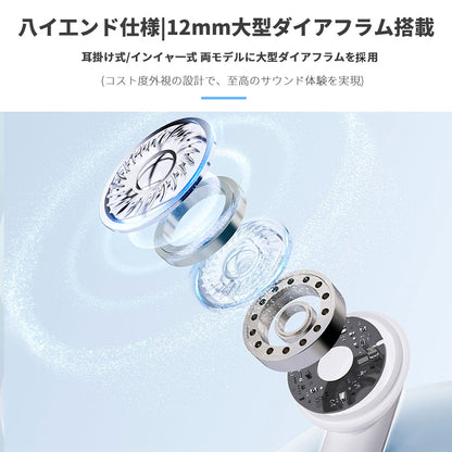 ワイヤレスイヤホン Bluetooth 5.4 Hi-Fi音質 ノイズ低減 LED残量表示 Type-C急速充電 NBQ10