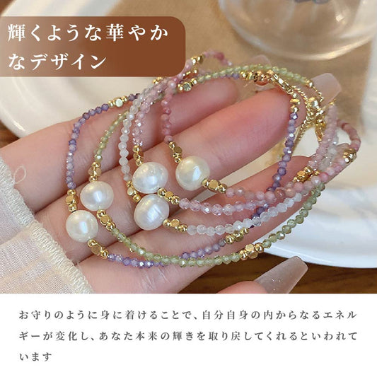 天然石ルビー 小粒ブレスレット 3mm 繊細カットのパワーストーンアクセサリー WRTA-BR-092