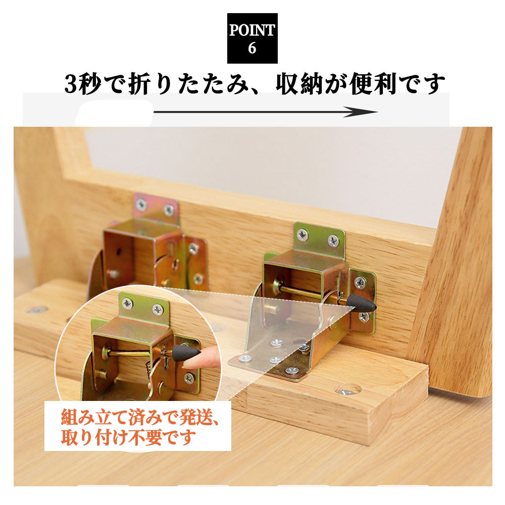 折りたたみローテーブル 組み立て不要 北欧風ナチュラルデザイン リビングテーブル