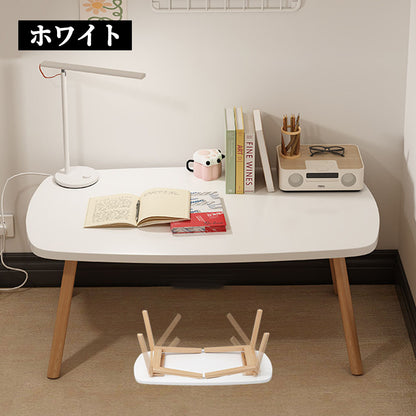 折りたたみローテーブル 組み立て不要 北欧風ナチュラルデザイン リビングテーブル